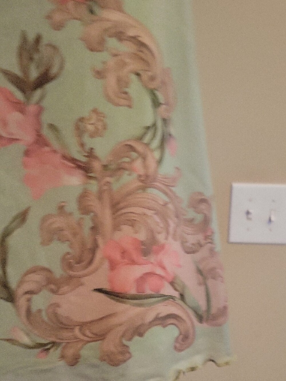 Cider Mint Green Floral Mini Dress with Pink Bloom - Picture 3 of 3